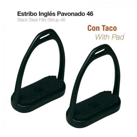  Estribo Inglés Pavonado Con Taco 221082si-46 Negro