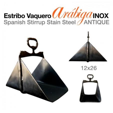 Estribo Vaquero Arábiga Sin Forrar Inox 12x26