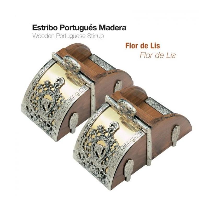  Estribo Portugués Madera Flor De Lis