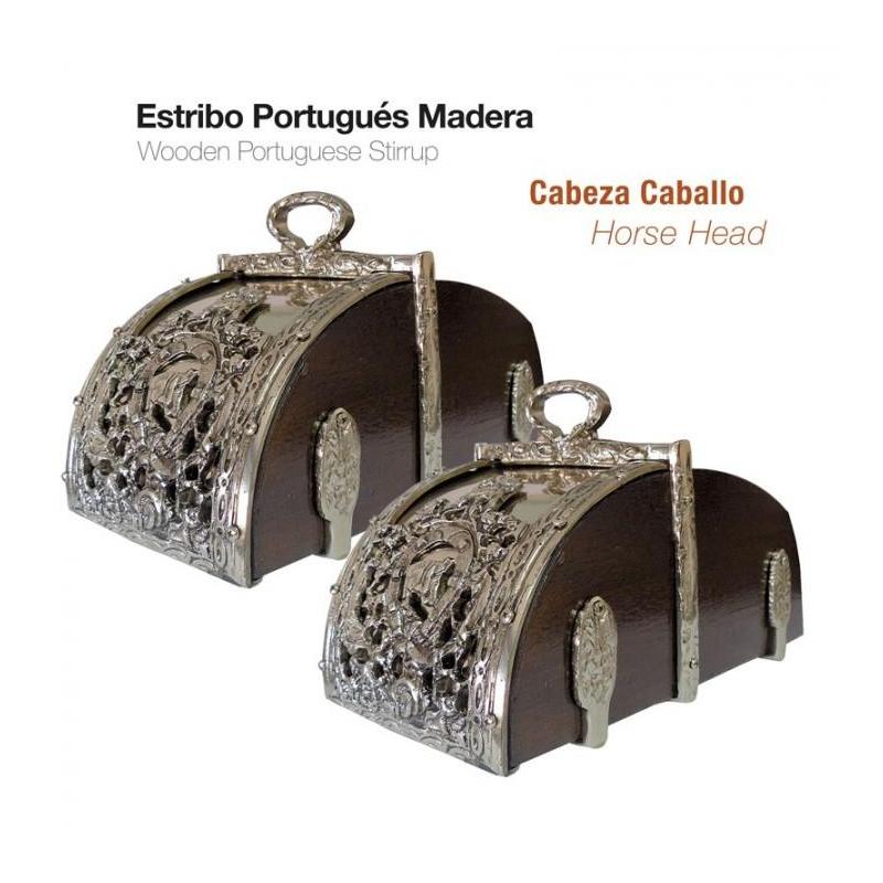  Estribo Portugués Madera Cabeza Caballo