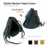  Estribo Western Tejano Cuero Con Faldón