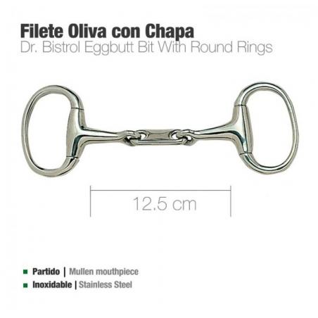  Filete Oliva Inox Con Chapa 216201 12.5cm