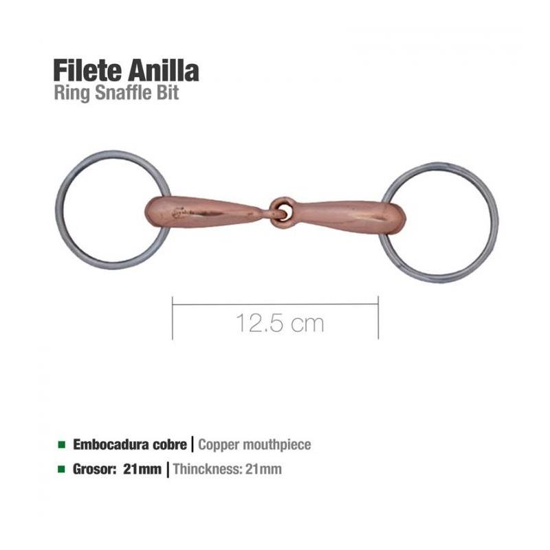  Filete Anilla Embocadura Cobre
