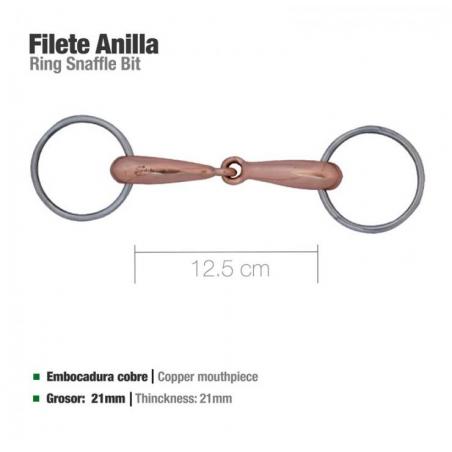  Filete Anilla Embocadura Cobre
