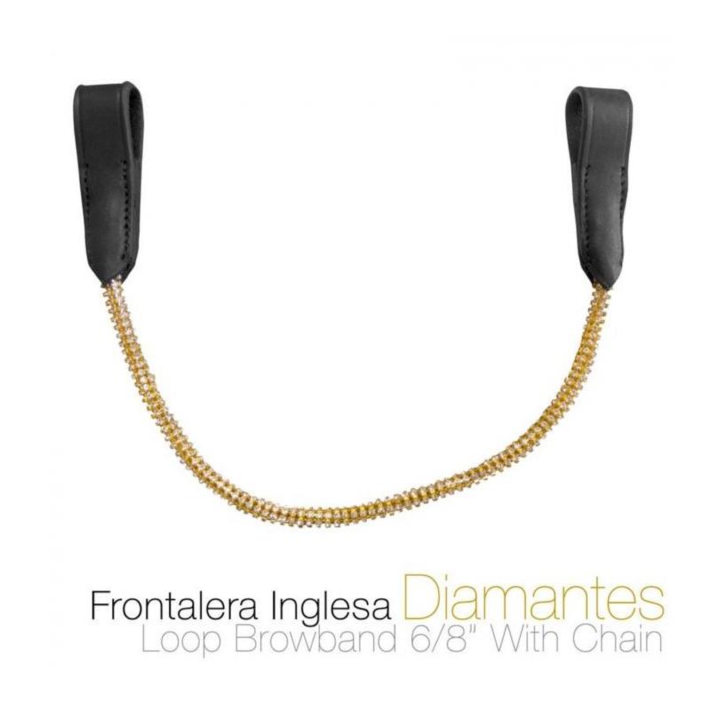  Frontalera Inglesa Diamantes 12114 Negro