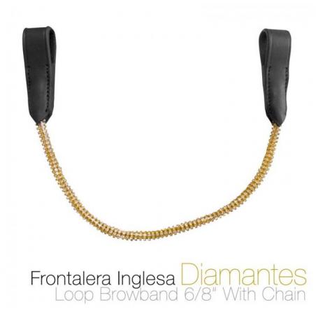  Frontalera Inglesa Diamantes 12114 Negro