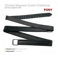  Cincha Vaquera Cuero Castecus Pony 12050 Negro
